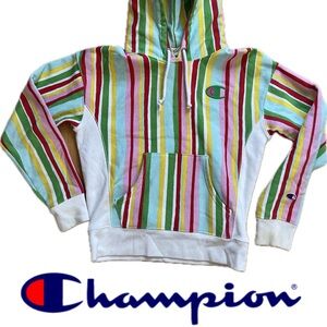 🍉Champion x Susan-Alexandra Exclusive Reverse Weave Striped Watermelon Hoodie